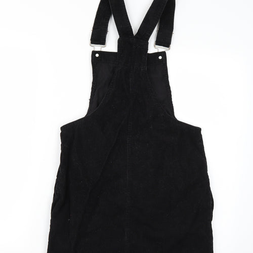 Denim & Co. Womens Black   Dungaree One-Piece Size 8