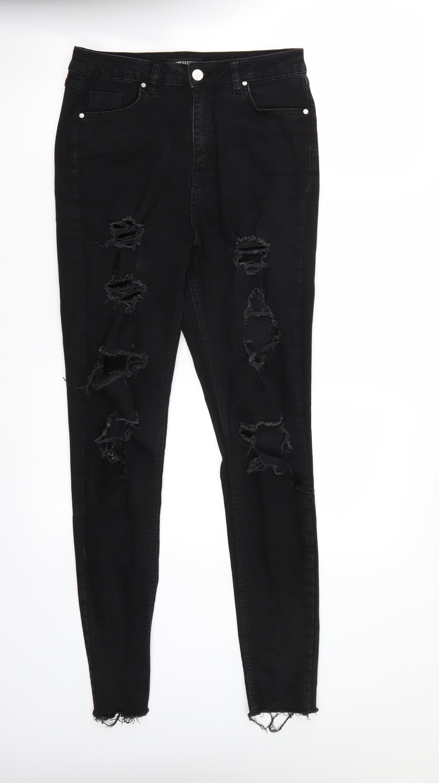 Missguided Womens Black   Skinny Jeans Size 10 L30 in