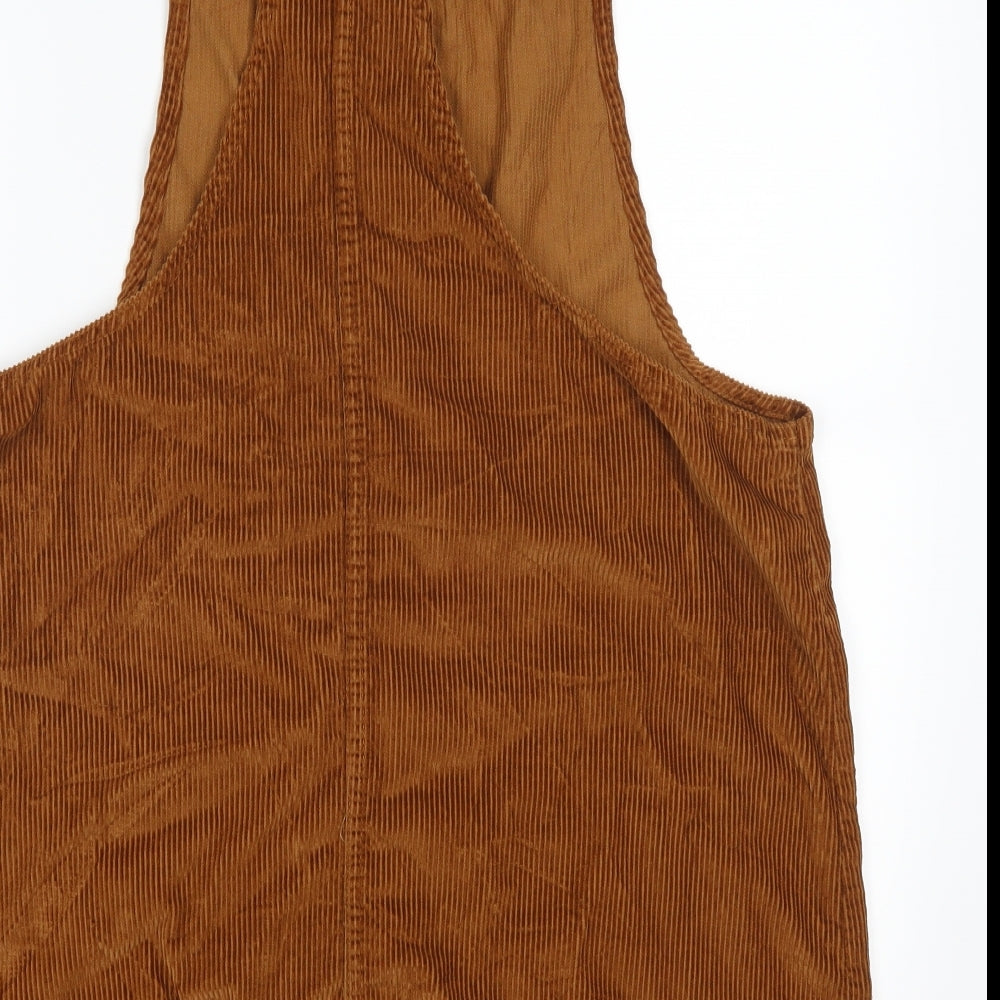 Denim Co Womens Brown  Corduroy Pinafore/Dungaree Dress  Size 18