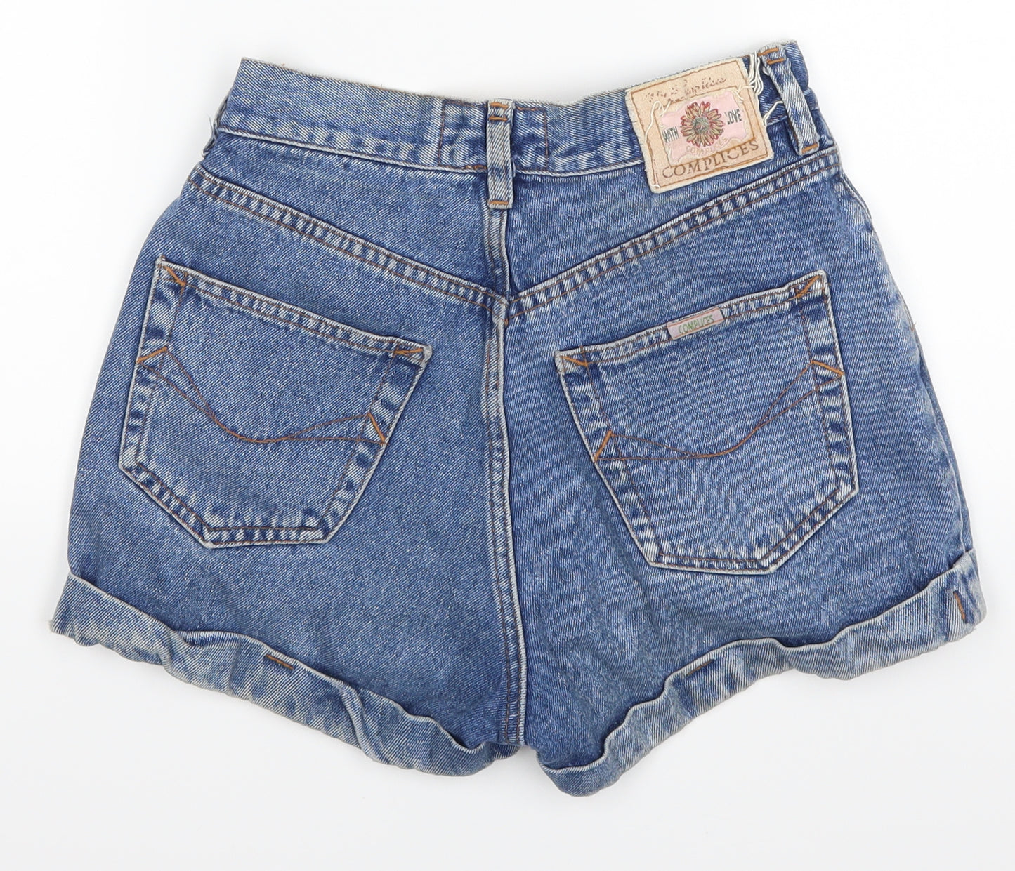 Complices Womens Blue  Denim Mom Shorts Size 26 in