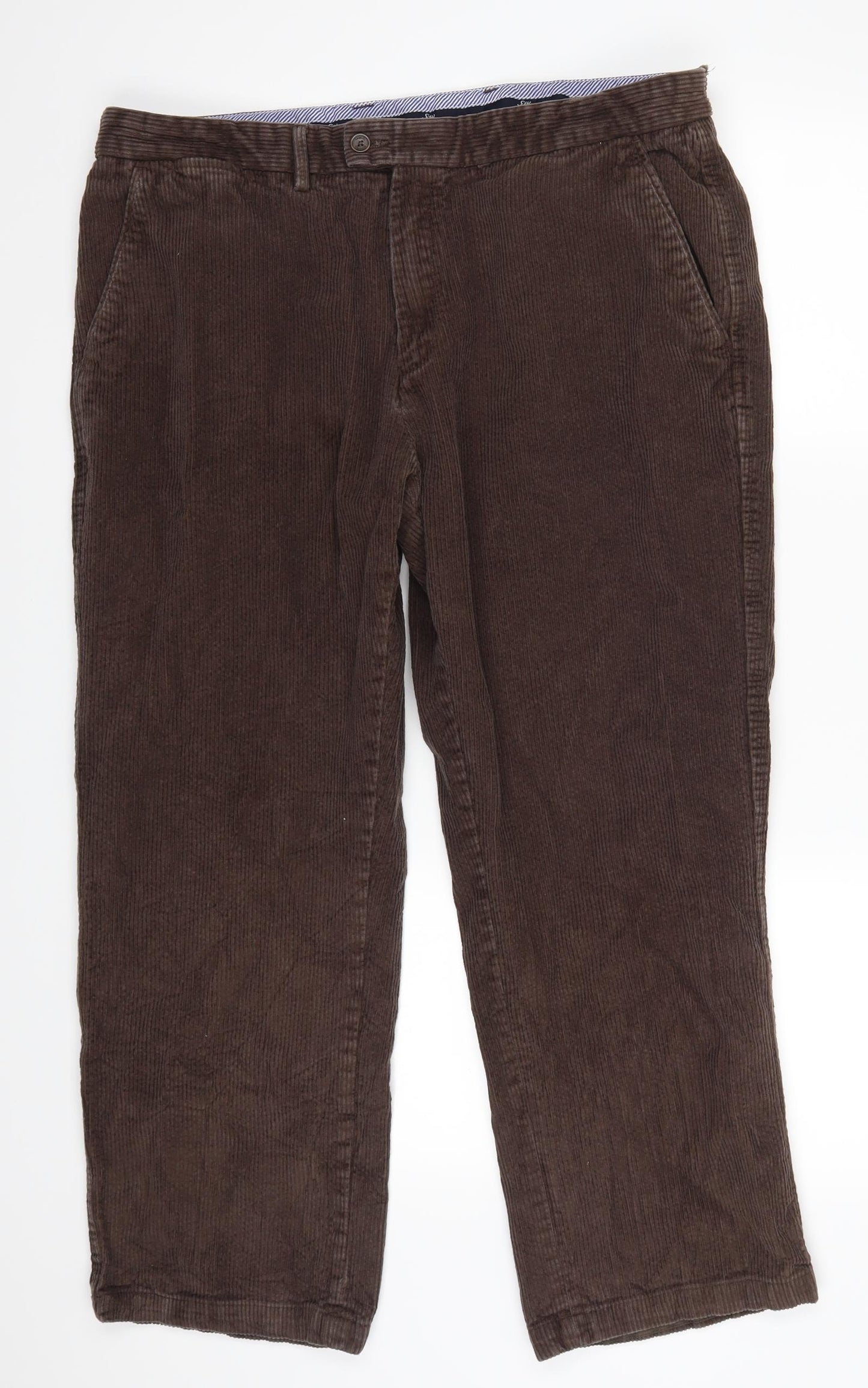 Samuel Windsor Mens Brown  Corduroy Trousers  Size 40 L29 in