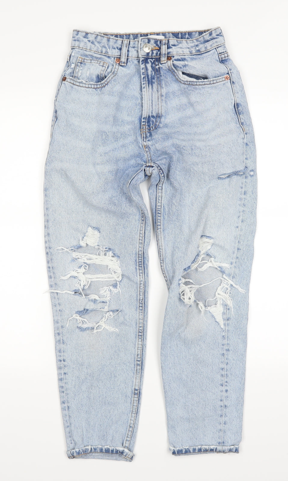 Zara Womens Blue  Denim Mom Jeans Size 6 L26 in