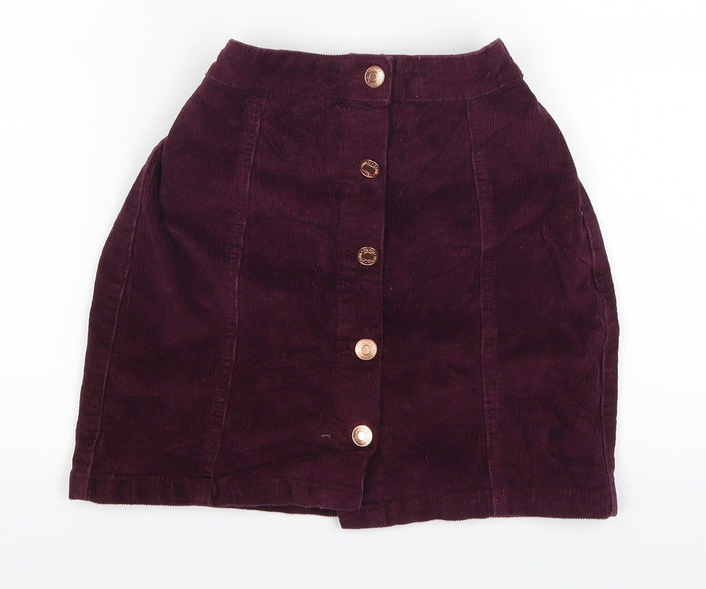 Georgge Girls Purple  Corduroy A-Line Skirt Size 10-11 Years