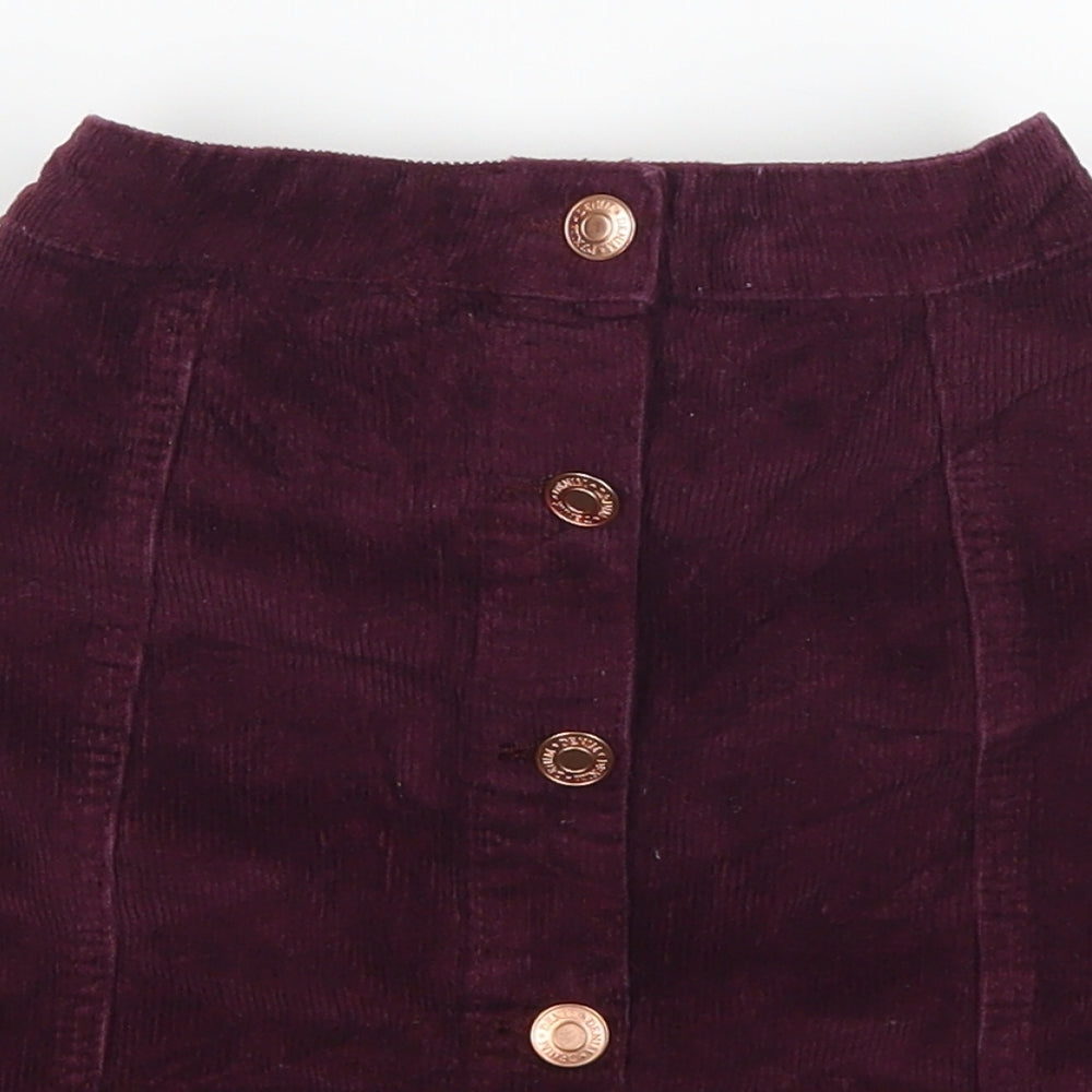 Georgge Girls Purple  Corduroy A-Line Skirt Size 10-11 Years