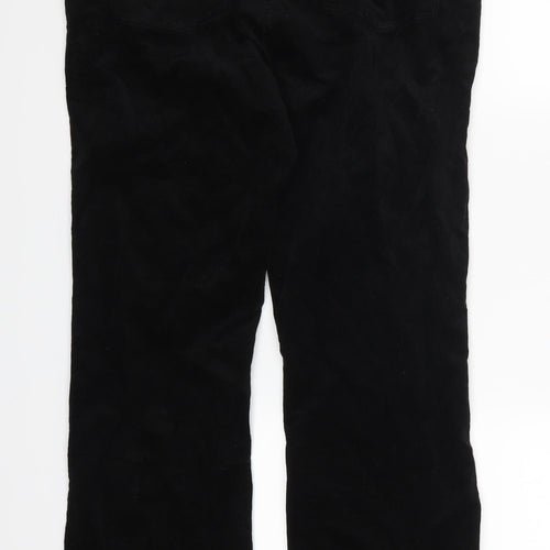 Marks and Spencer Womens Black  Corduroy Trousers  Size 14 L29 in