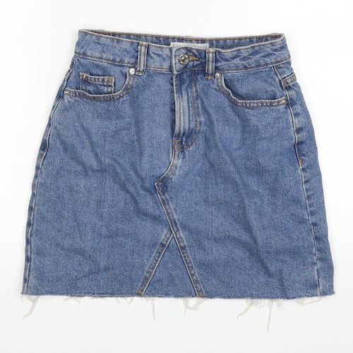 Denim Co Womens Blue  Denim A-Line Skirt Size 6