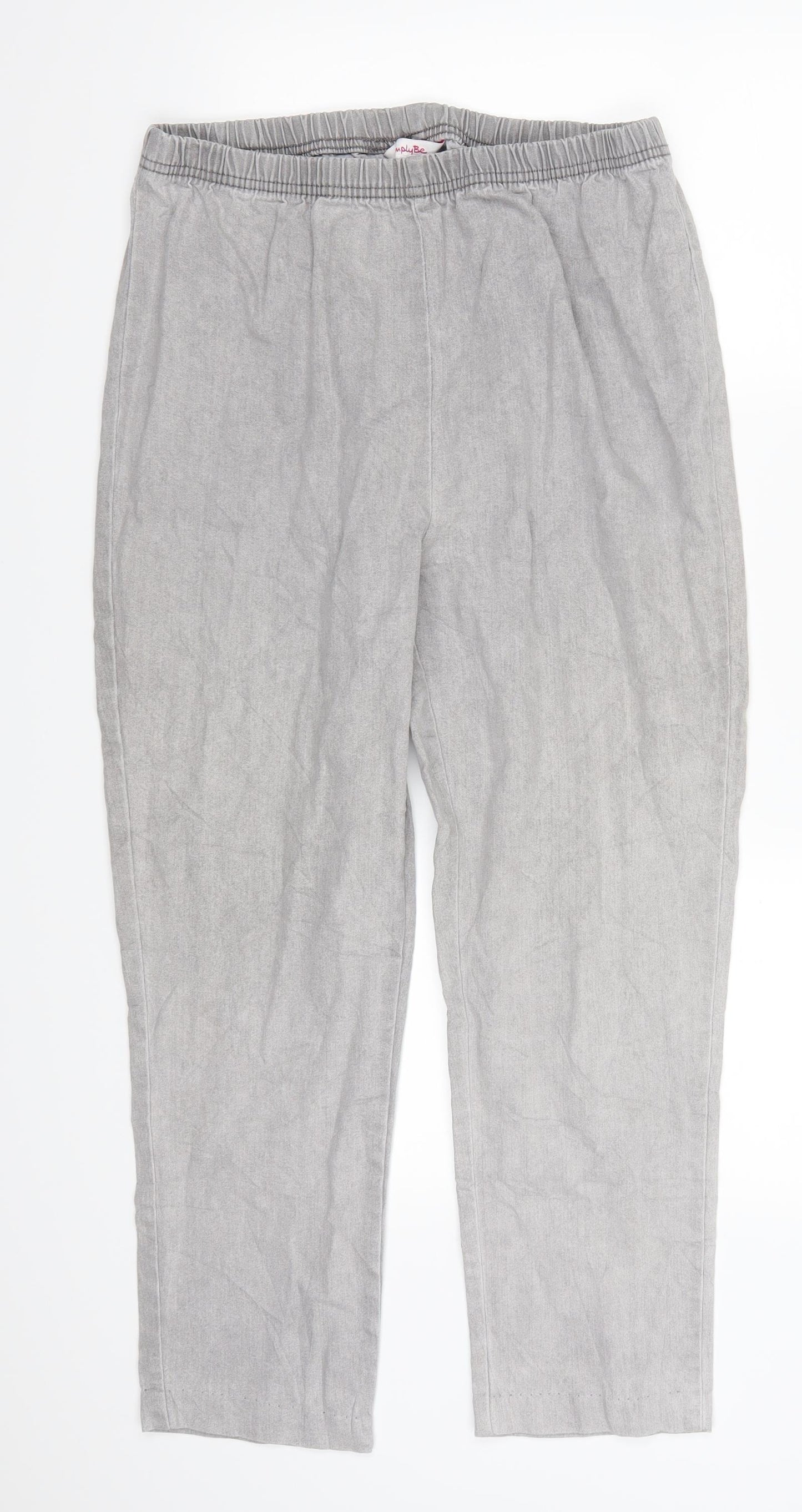 Simply Be Womens Grey  Denim Jegging Leggings Size 18 L25 in