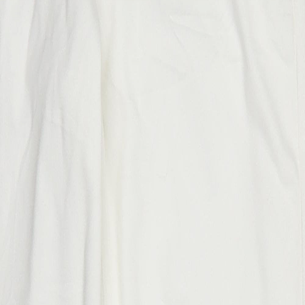 Marks and Spencer Womens White  Denim Straight Jeans Size 8 L28 in