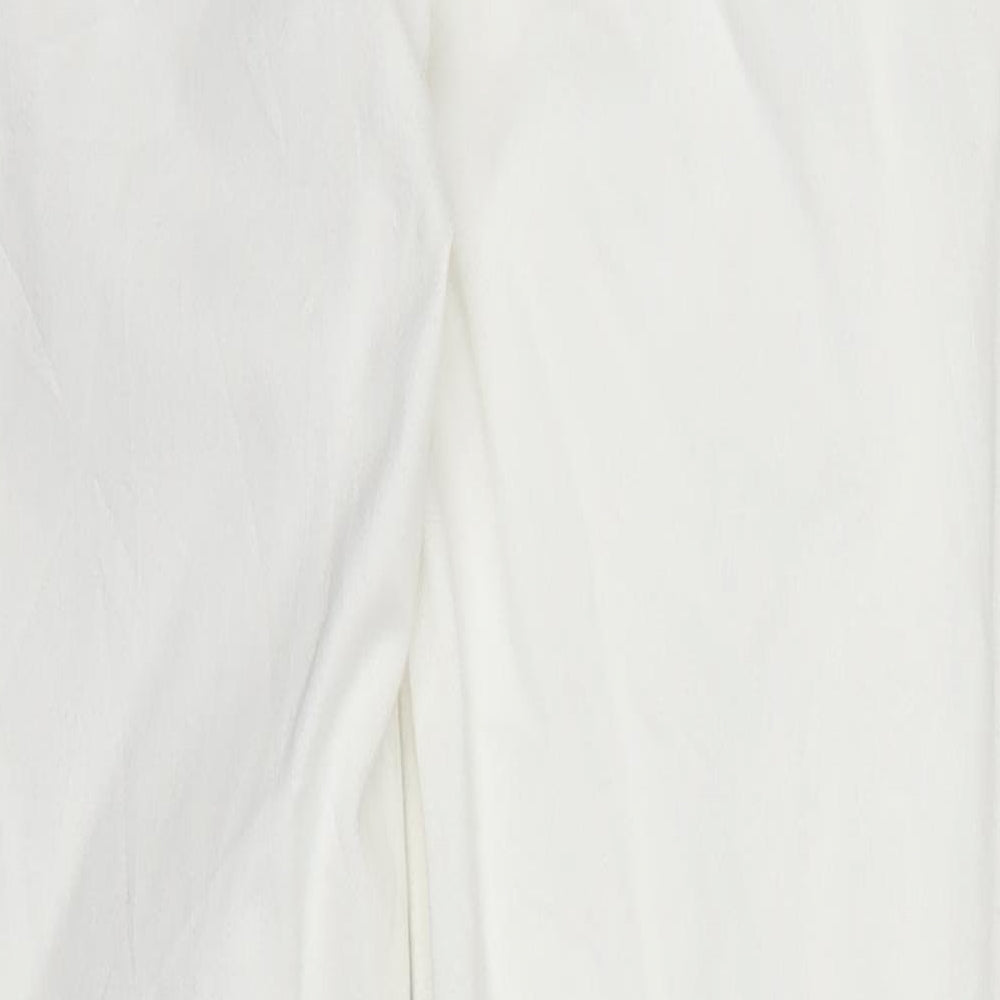 Marks and Spencer Womens White  Denim Straight Jeans Size 8 L28 in