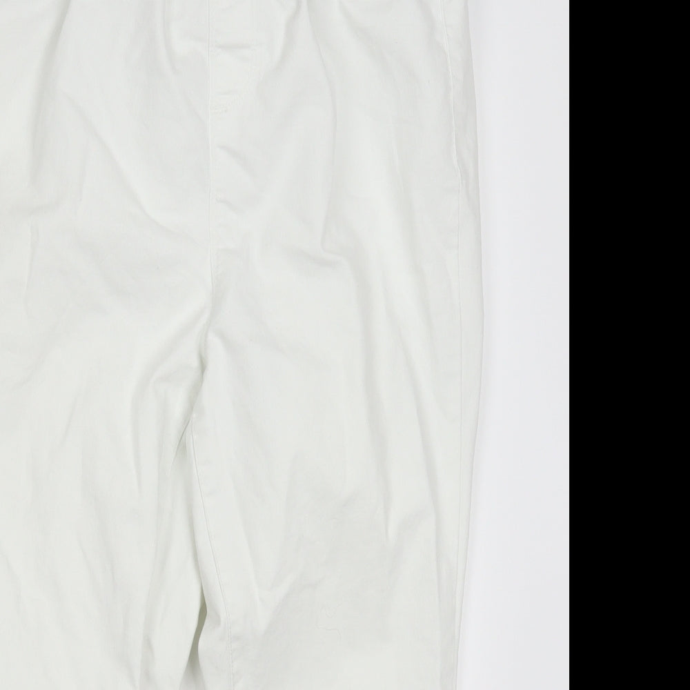 Preworn Womens White  Denim Cropped Jeans Size 20 L21.5 in
