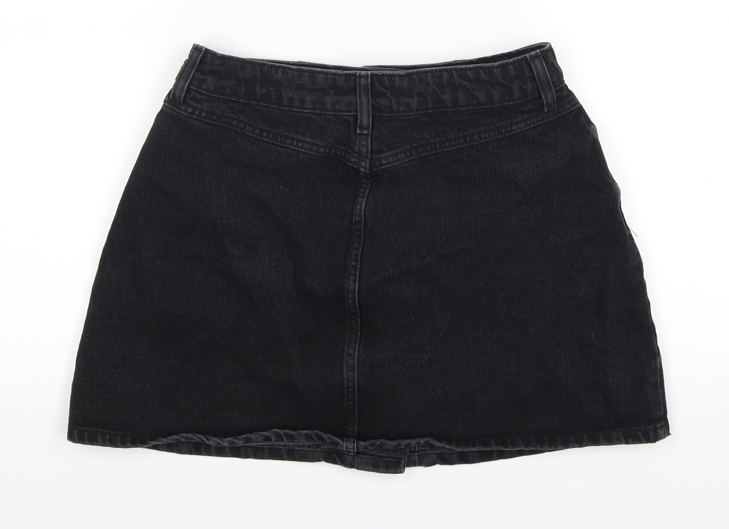 ASOS Womens Black  Denim A-Line Skirt Size 10