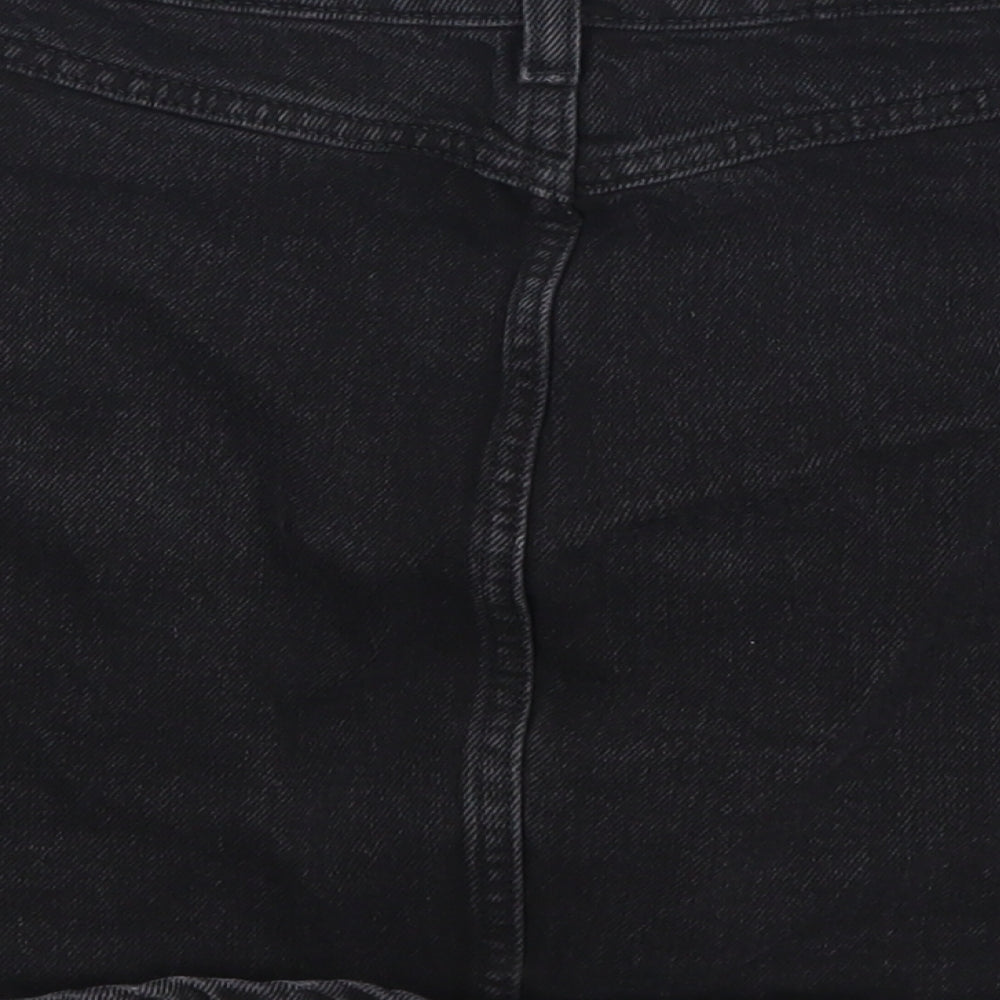 ASOS Womens Black  Denim A-Line Skirt Size 10