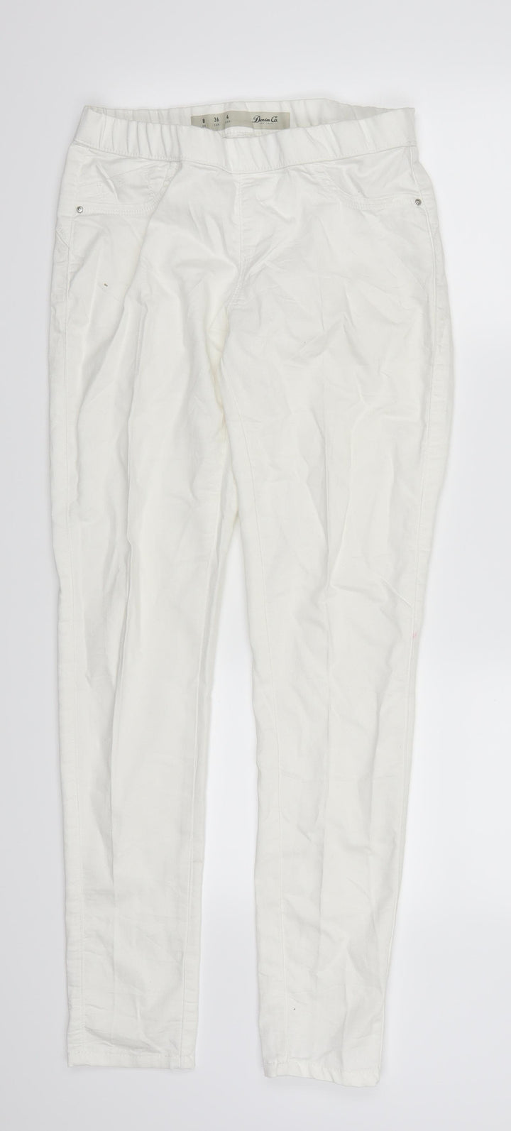 Denim Co Womens White  Denim Jegging Leggings Size 8 L29 in