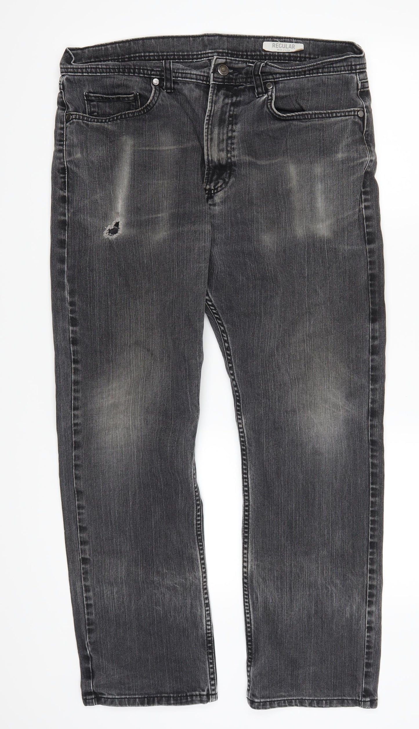 Marks and Spencer Mens Grey  Denim Straight Jeans Size 34 L29 in
