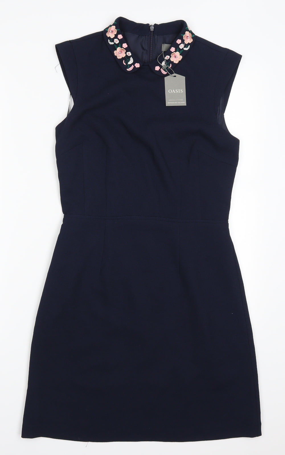 Oasis Womens Blue Floral  Pencil Dress  Size 8