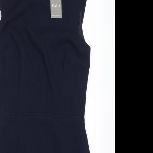 Oasis Womens Blue Floral  Pencil Dress  Size 8
