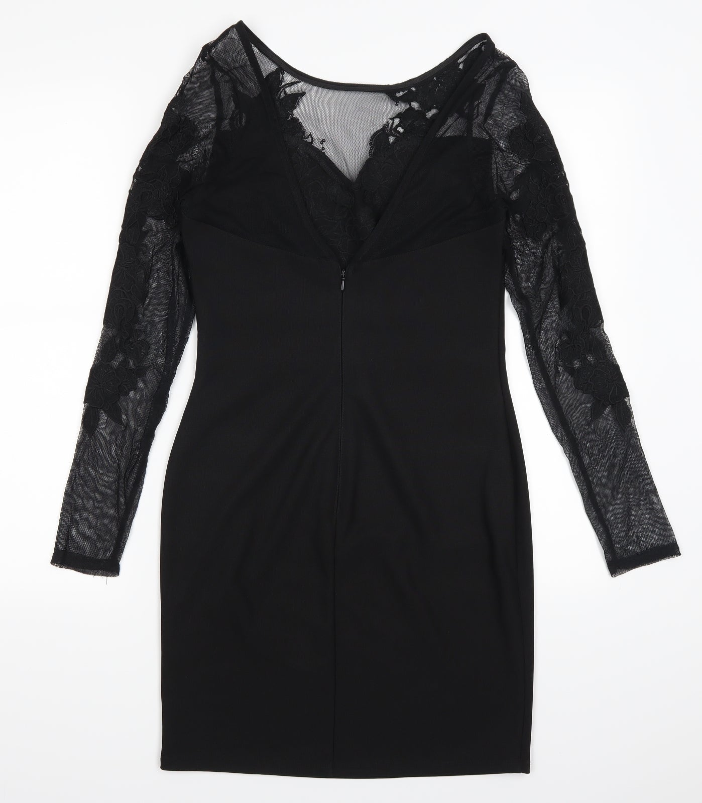 Lipsy Womens Black  Lace Pencil Dress  Size 12