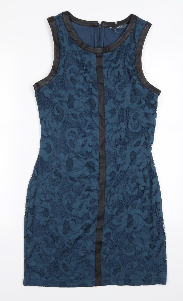 Tart Womens Blue  Lace Pencil Dress  Size L