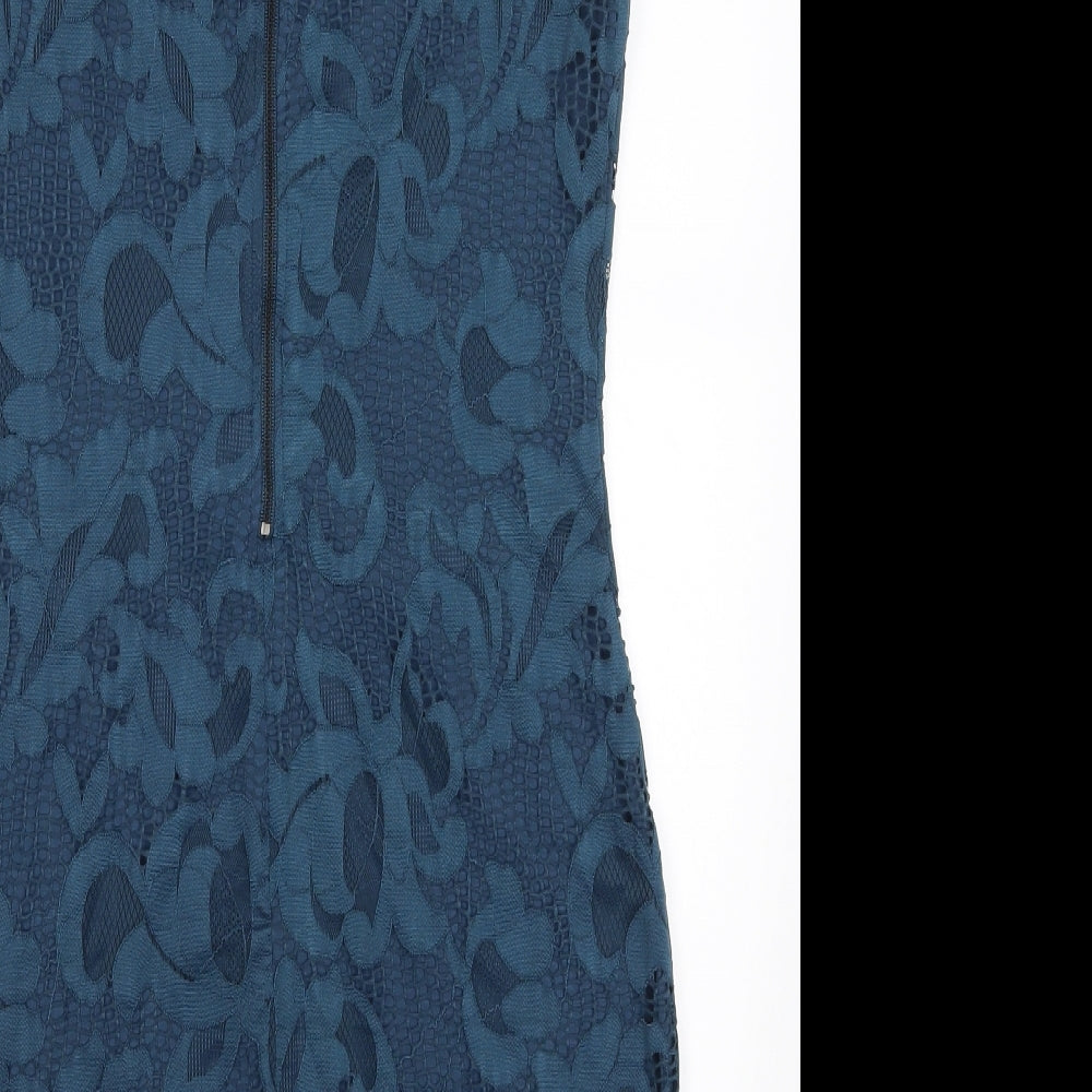 Tart Womens Blue  Lace Pencil Dress  Size L