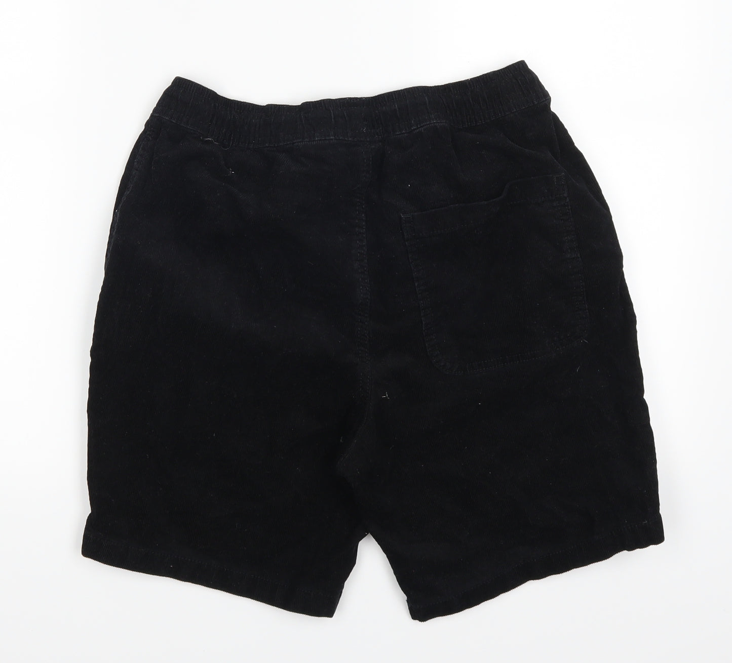 H&M Womens Black  Corduroy Bermuda Shorts Size XS