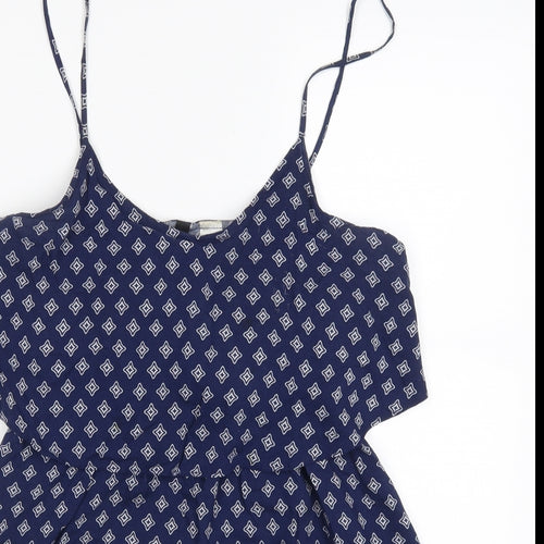 H&M Womens Blue Geometric  Mini  Size 10