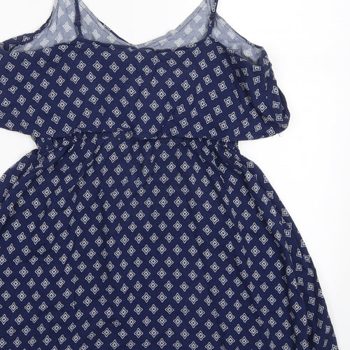 H&M Womens Blue Geometric  Mini  Size 10