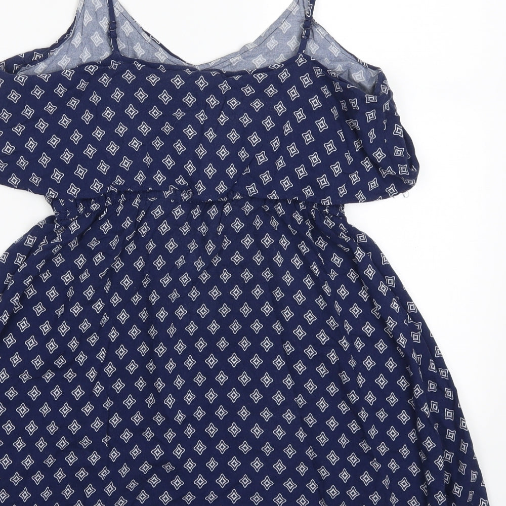 H&M Womens Blue Geometric  Mini  Size 10