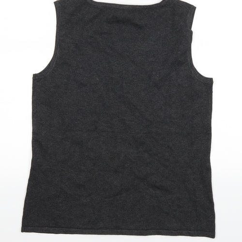 Cable & Gauge Womens Grey  Rayon Basic Tank Size M