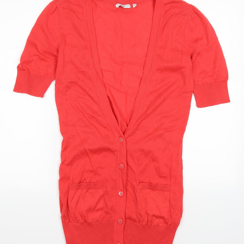 New Look Womens Red   Cardigan Jumper Size 8