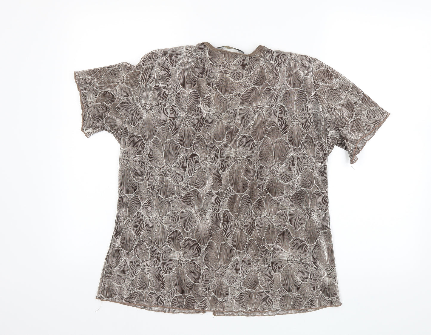 Michael Gold Womens Gold   Basic Blouse Size L