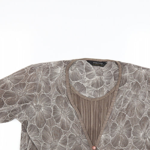 Michael Gold Womens Gold   Basic Blouse Size L