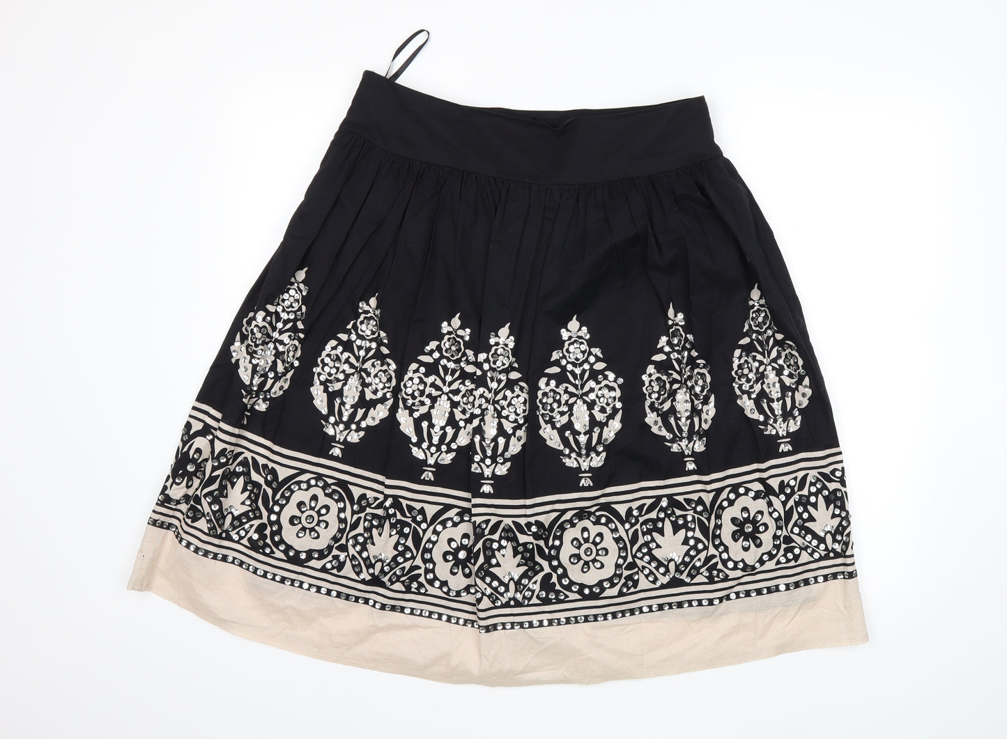 Equation Womens Black   Flare Skirt Size 12
