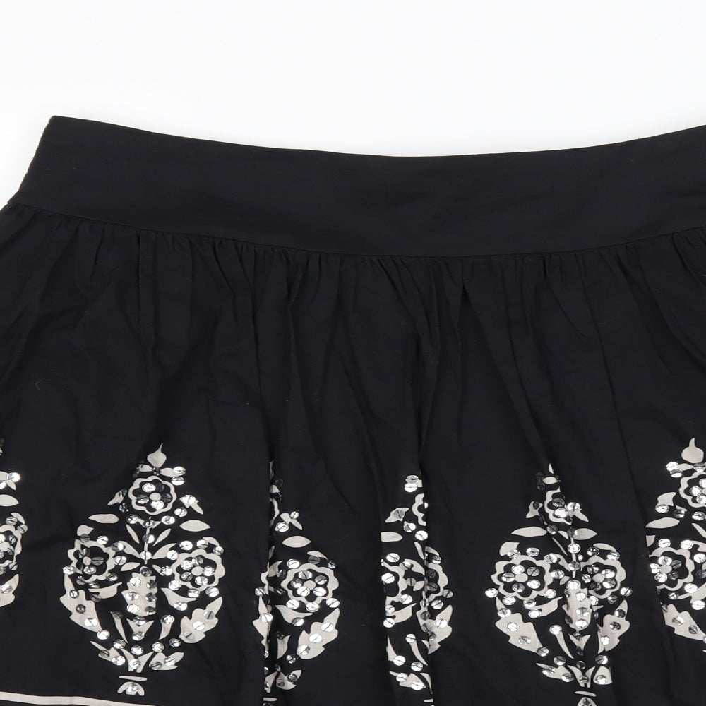 Equation Womens Black   Flare Skirt Size 12