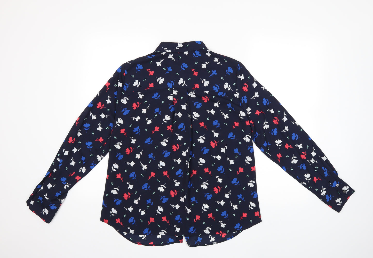 Marks and Spencer Womens Blue Floral  Basic Blouse Size 10