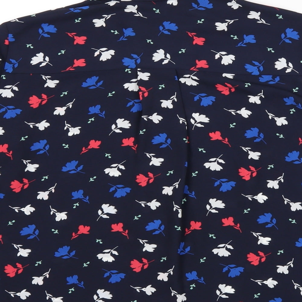 Marks and Spencer Womens Blue Floral  Basic Blouse Size 10