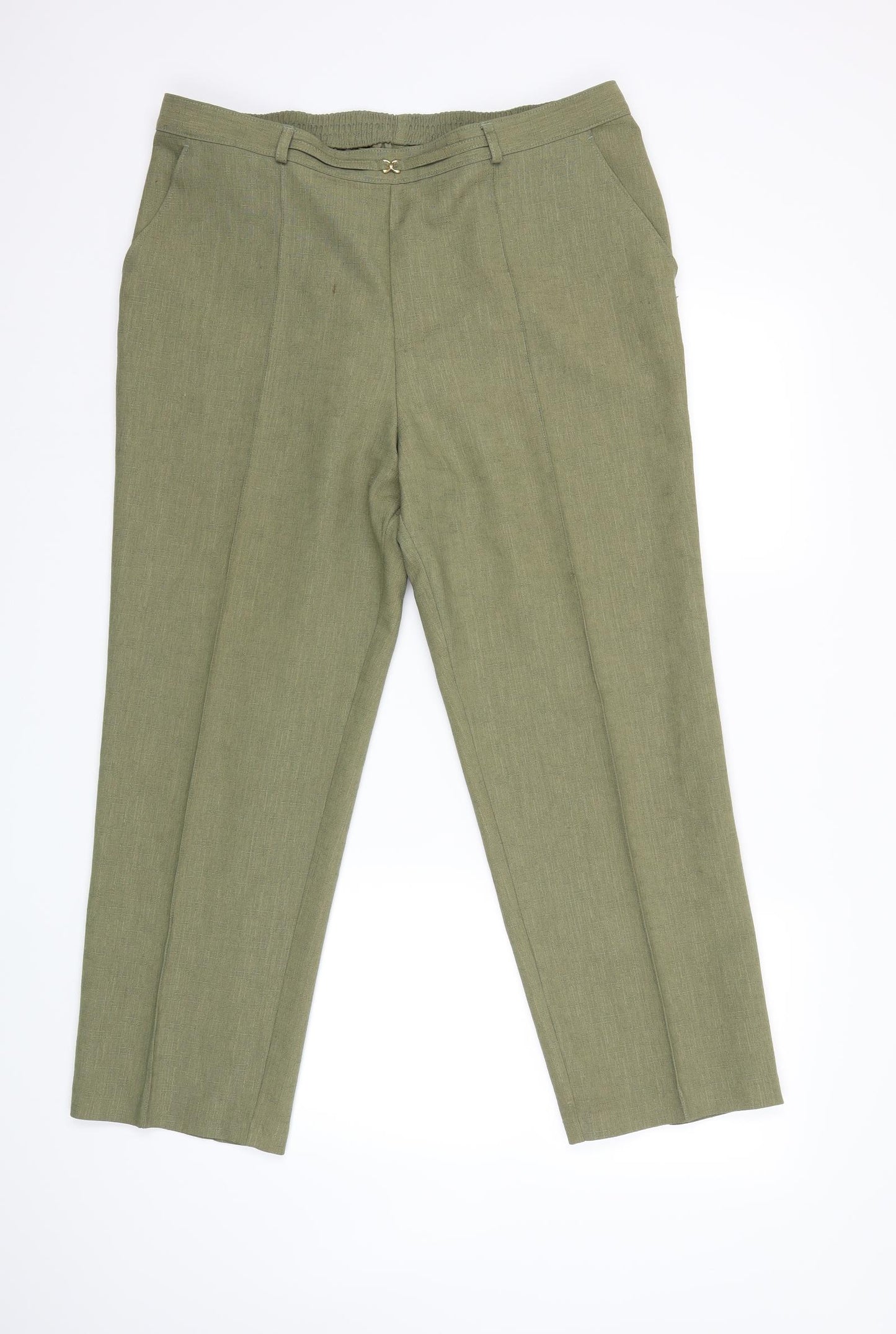 Marks and Spencer Womens Green   Trousers  Size 16 L26 in