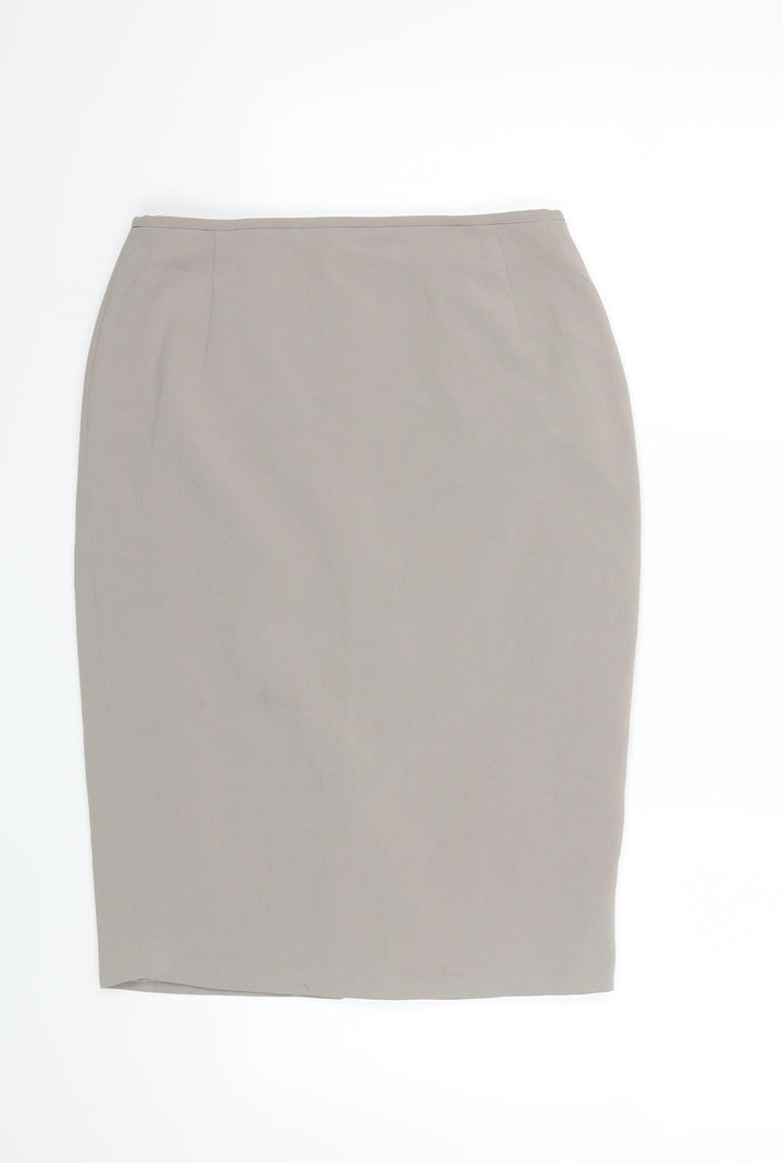 Preworn Womens Beige   Straight & Pencil Skirt Size 28 in