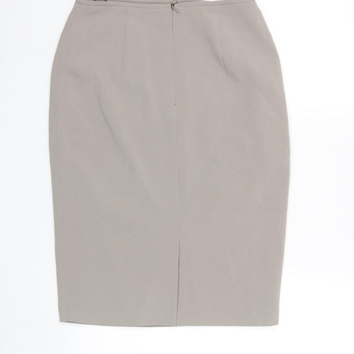 Preworn Womens Beige   Straight & Pencil Skirt Size 28 in