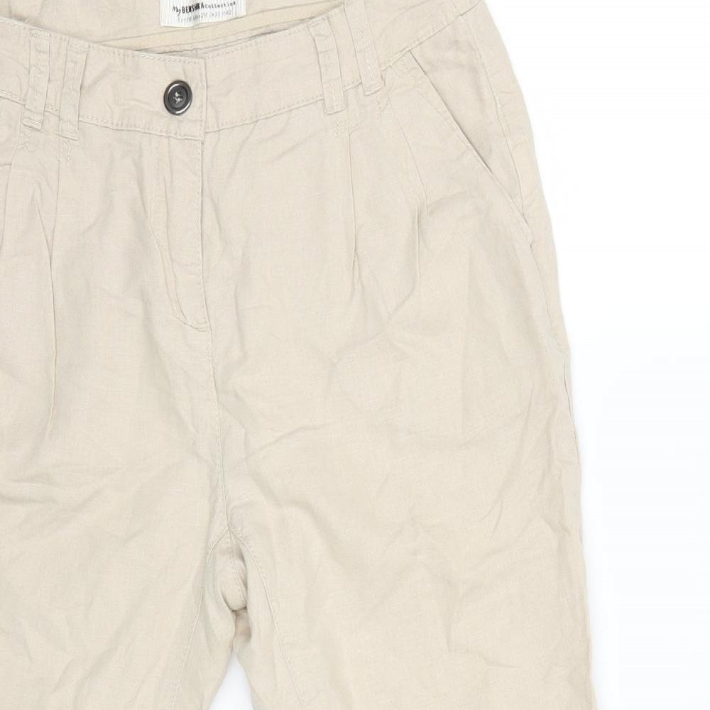 Bershka Womens Beige   Trousers  Size 10 L20 in