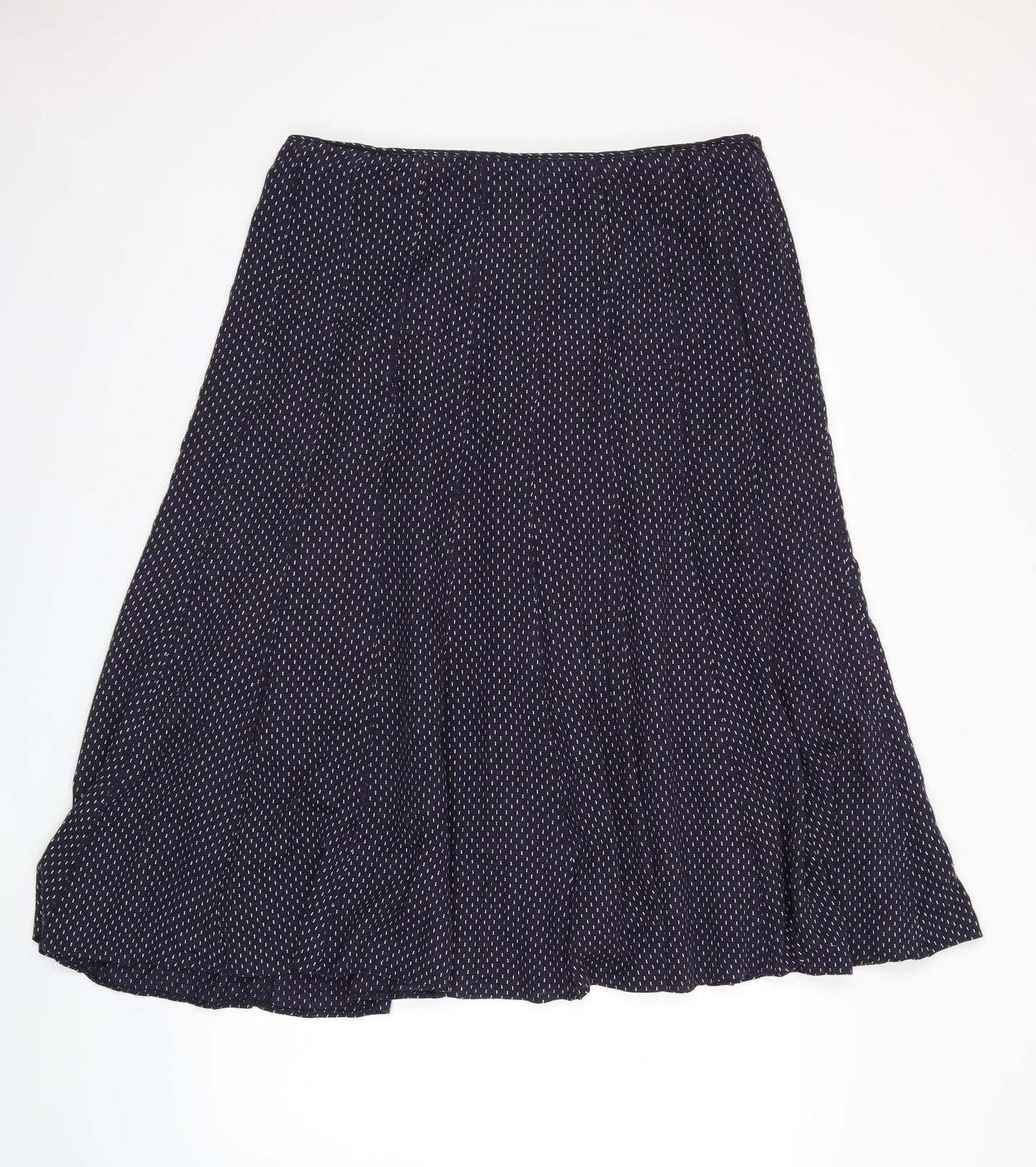 Per Una Womens Blue Polka Dot  Pleated Skirt Size 16