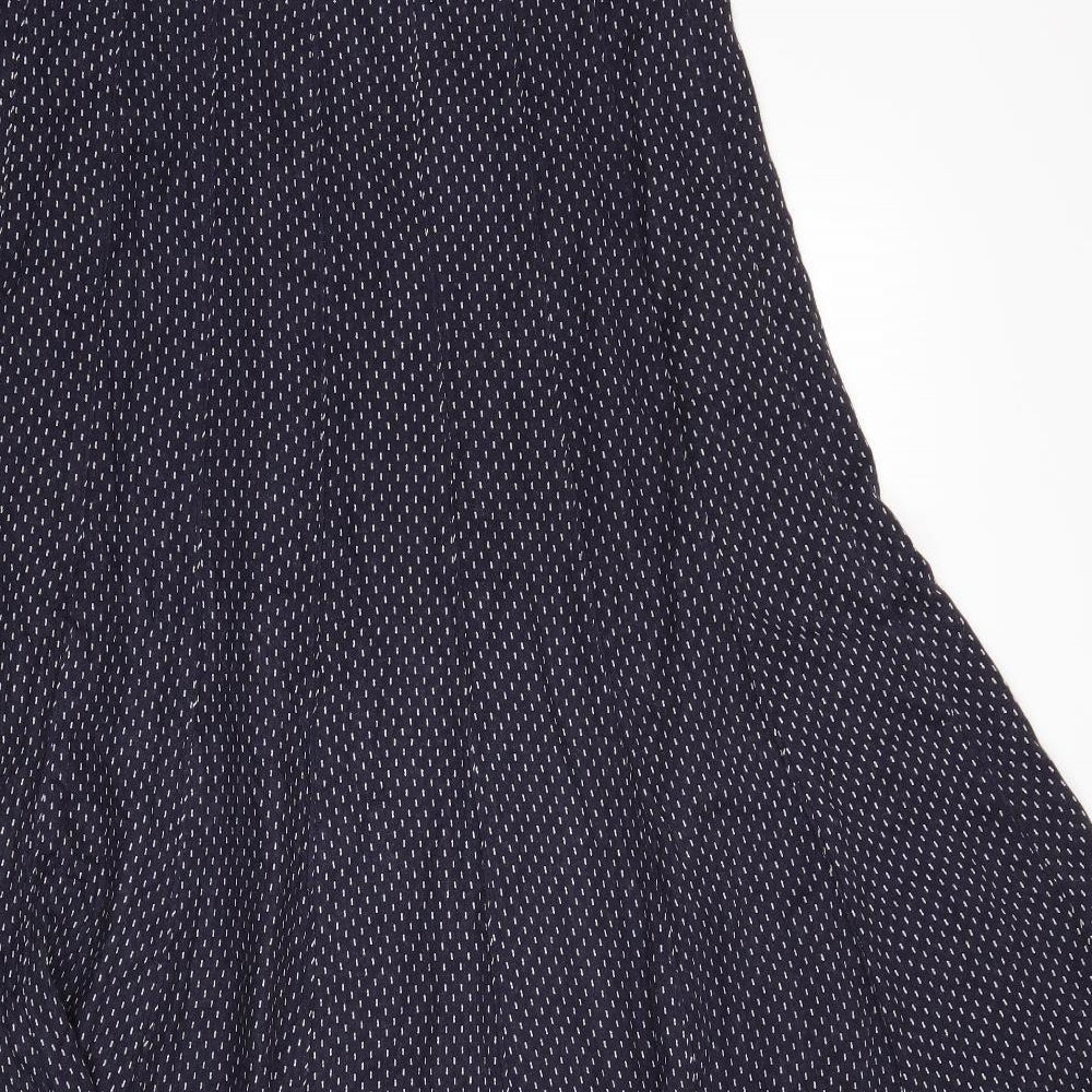 Per Una Womens Blue Polka Dot  Pleated Skirt Size 16