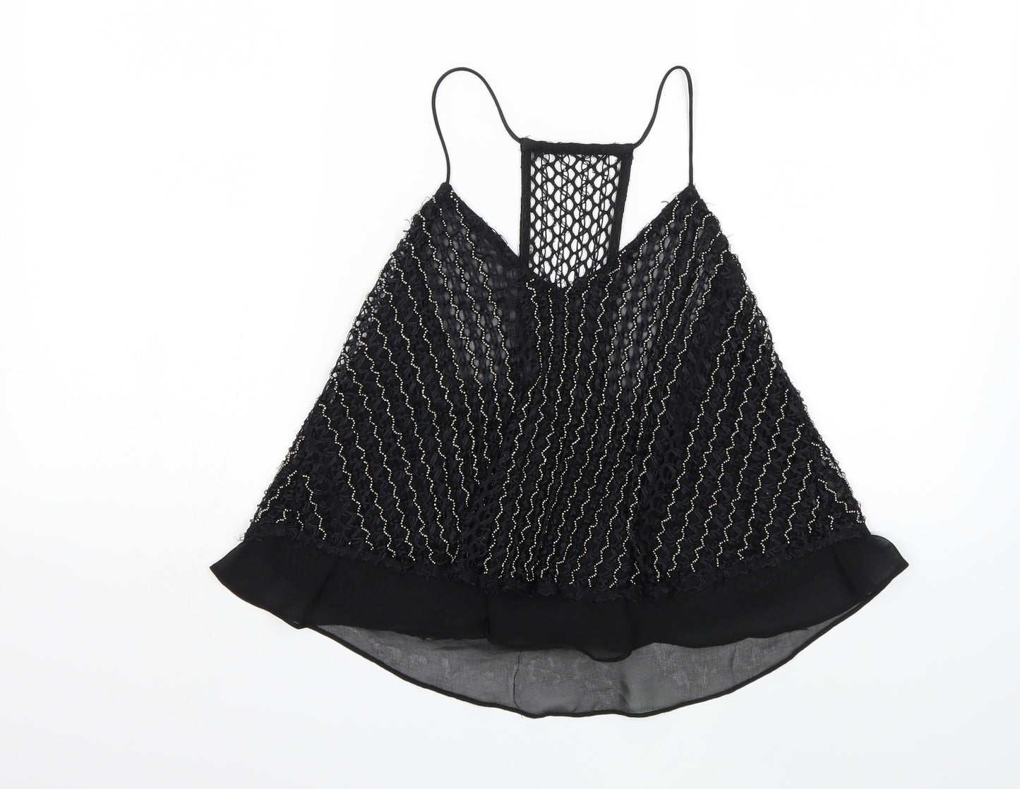 River Island Womens Black   Basic Tank Size 8