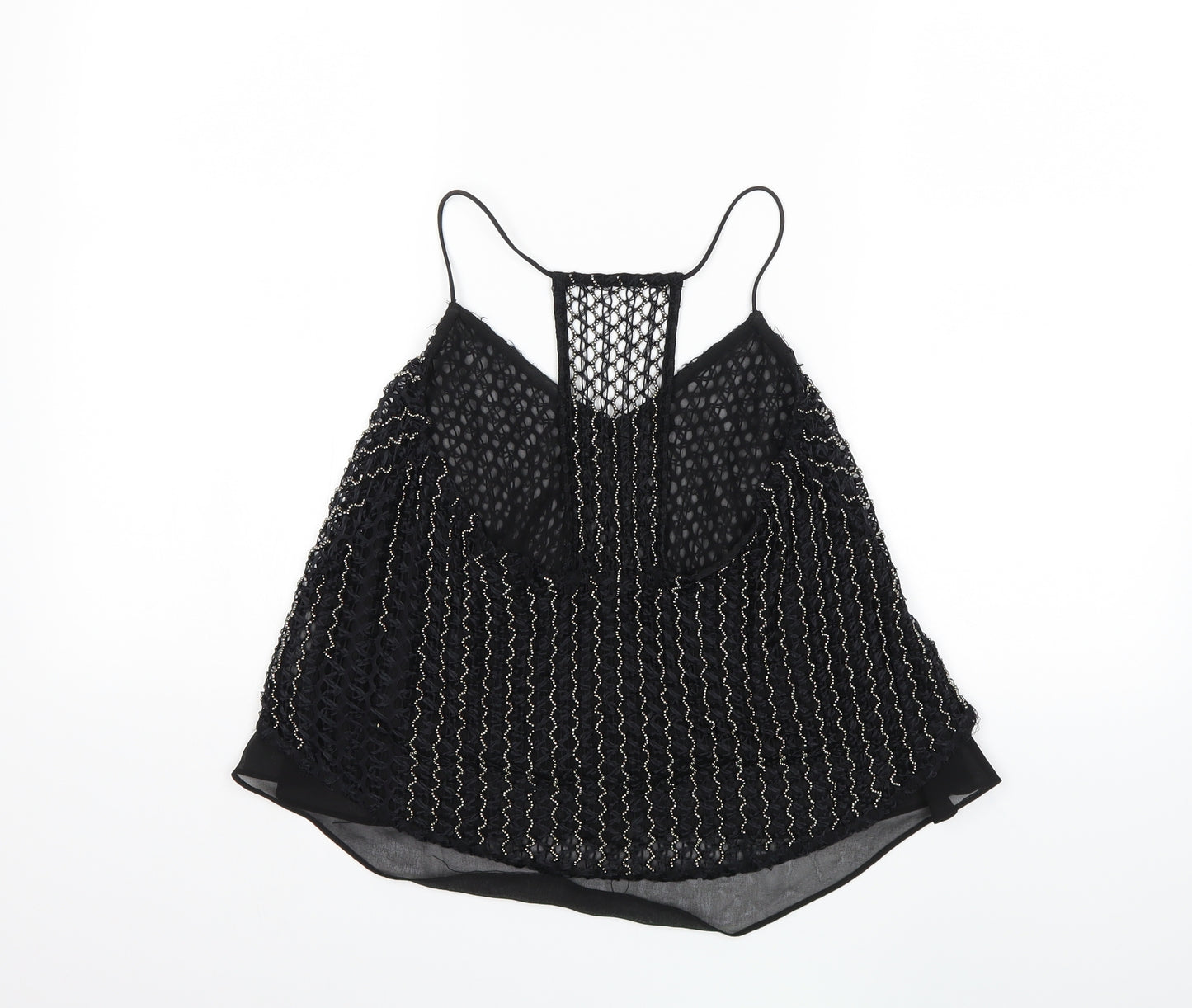 River Island Womens Black   Basic Tank Size 8