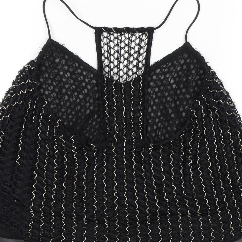 River Island Womens Black   Basic Tank Size 8