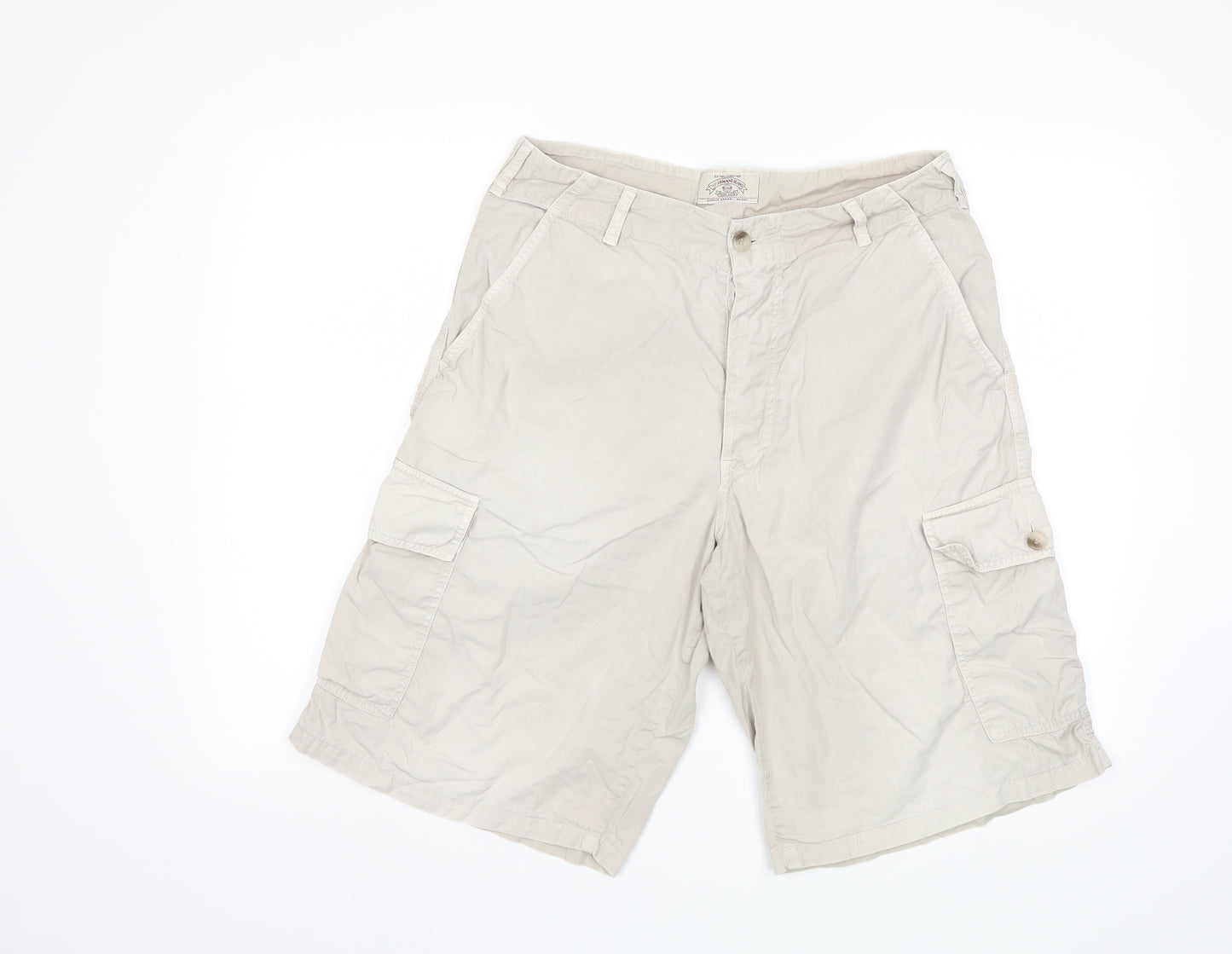 Armani Jeans Mens Beige   Cargo Shorts Size 32 in