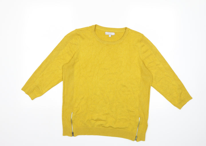 Red Herring Womens Yellow   Pullover Jumper Size 16