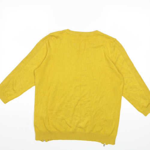 Red Herring Womens Yellow   Pullover Jumper Size 16