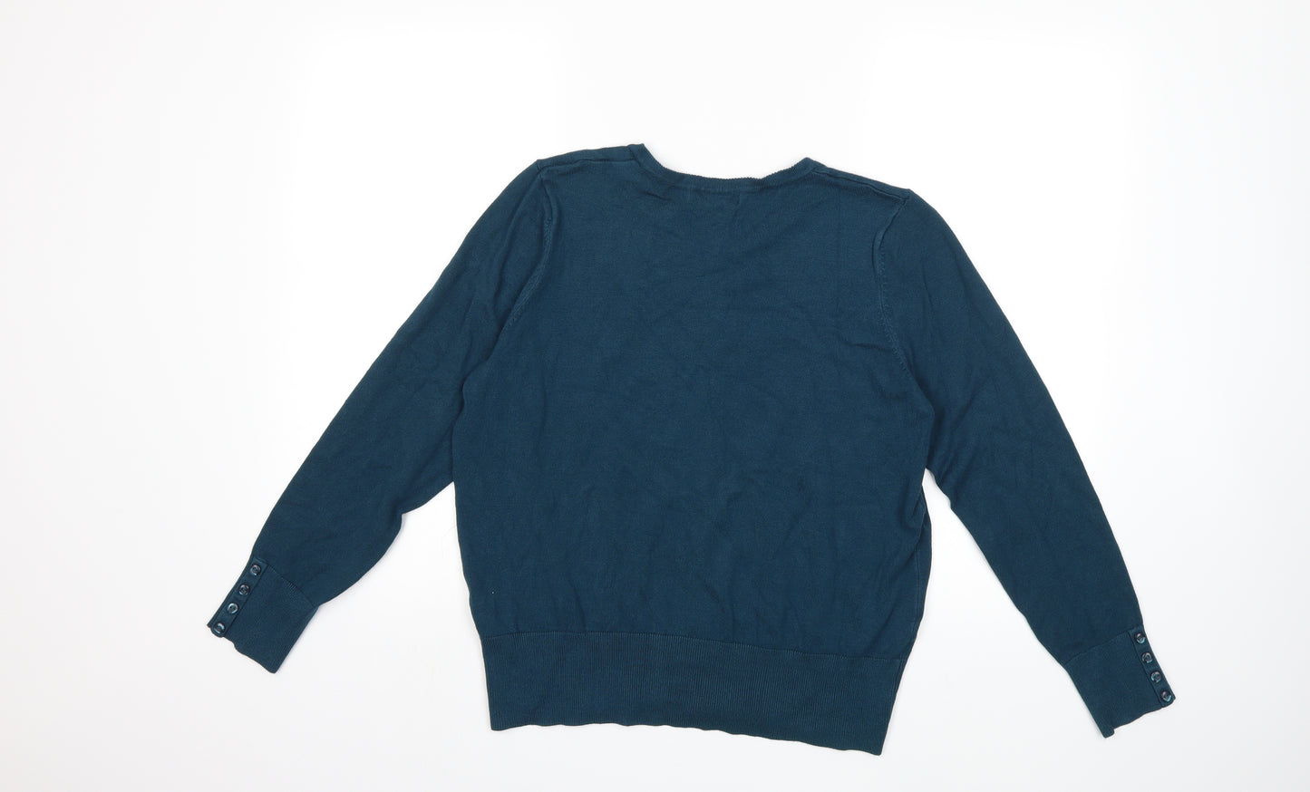 Debenhams Womens Blue  Knit Cardigan Jumper Size 16