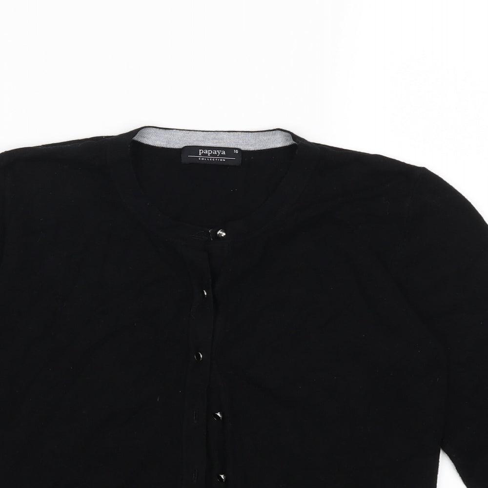 Garfield & Marks Womens Black  Knit Cardigan Jumper Size 10
