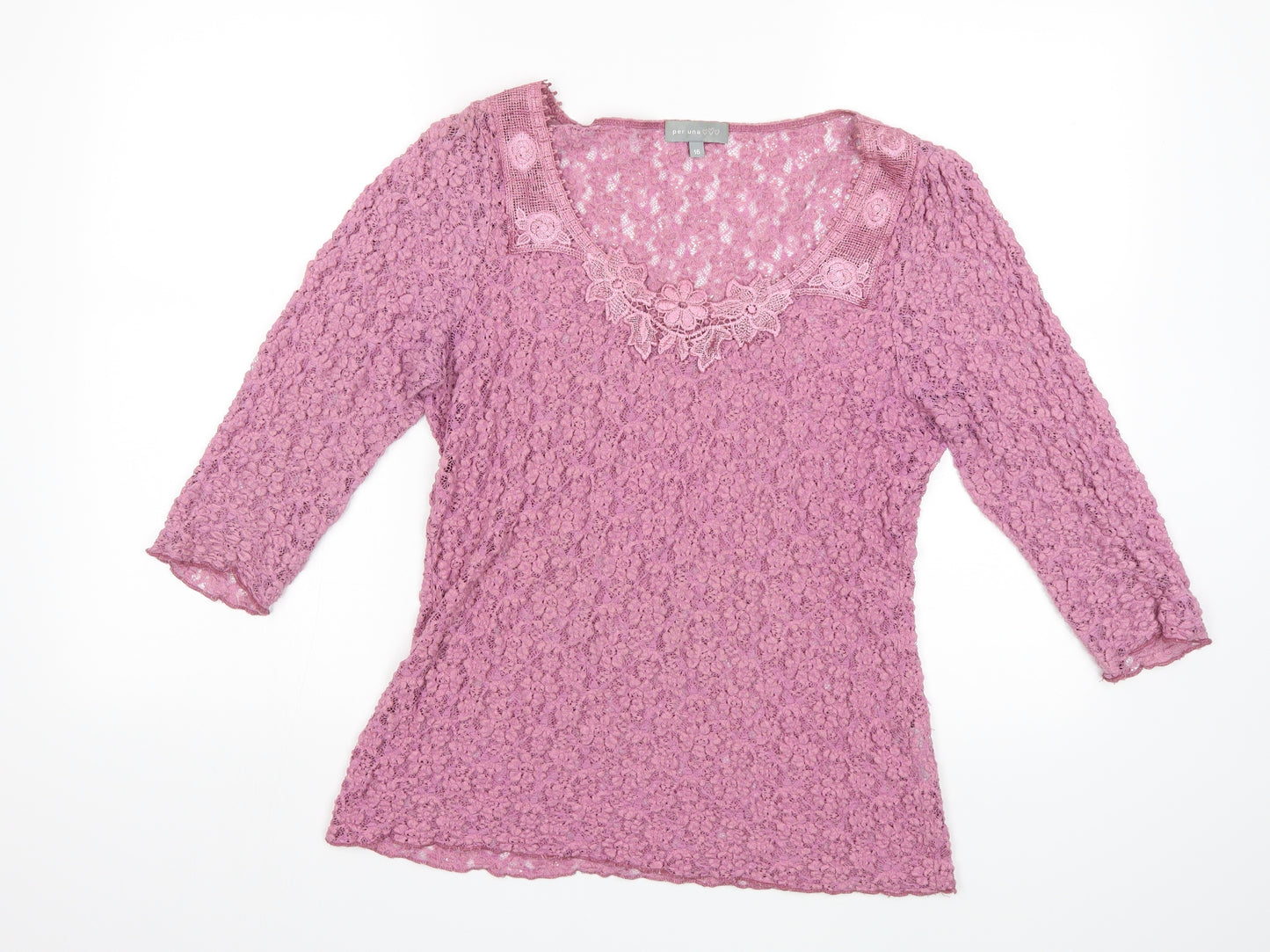 Per Una Womens Purple   Basic T-Shirt Size 16